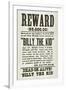 Wanted Poster for Billy the Kid Offering $5000 Dollars Reward, 1880s-null-Framed Art Print