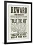 Wanted Poster for Billy the Kid Offering $5000 Dollars Reward, 1880s-null-Framed Art Print