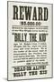 Wanted Poster for Billy the Kid Offering $5000 Dollars Reward, 1880s-null-Mounted Art Print