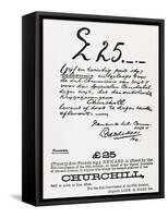 Wanted Poster for Escaped Prisoner of War Churchill, from 'A Roving Commission by Winston S.…-South African School-Framed Stretched Canvas