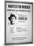 Wanted Poster for George R. 'Machine-Gun' Kelly-null-Mounted Giclee Print