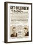 Wanted Poster for John Dillinger, Offering $15,000 for His Capture. 1934-null-Framed Art Print
