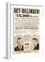 Wanted Poster for John Dillinger, Offering $15,000 for His Capture. 1934-null-Framed Art Print