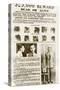 Wanted Poster with Mugshots Louis 'Lepke' Buchalter, Jewish American Gangster-null-Stretched Canvas