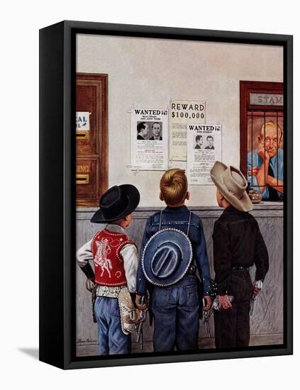 "Wanted Posters", February 21, 1953-Stevan Dohanos-Framed Stretched Canvas