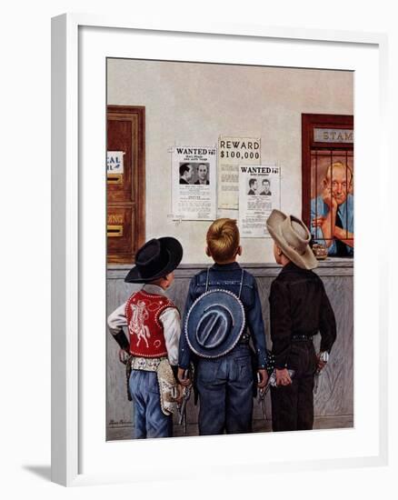 "Wanted Posters", February 21, 1953-Stevan Dohanos-Framed Giclee Print