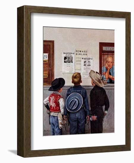 "Wanted Posters", February 21, 1953-Stevan Dohanos-Framed Giclee Print