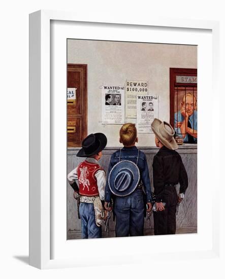 "Wanted Posters", February 21, 1953-Stevan Dohanos-Framed Giclee Print