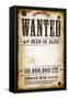 Wanted Vintage Western Poster-Benchart-Framed Stretched Canvas