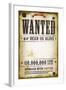 Wanted Vintage Western Poster-Benchart-Framed Art Print