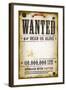 Wanted Vintage Western Poster-Benchart-Framed Art Print