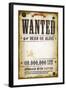 Wanted Vintage Western Poster-Benchart-Framed Art Print