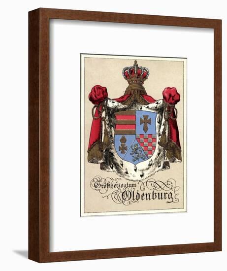 Wappen Großherzogtum Oldenburg, Krone-null-Framed Giclee Print