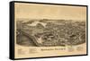 Wappingers, New York - Panoramic Map-Lantern Press-Framed Stretched Canvas