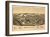 Wappingers, New York - Panoramic Map-Lantern Press-Framed Art Print