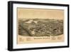 Wappingers, New York - Panoramic Map-Lantern Press-Framed Art Print