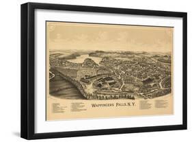 Wappingers, New York - Panoramic Map-Lantern Press-Framed Art Print