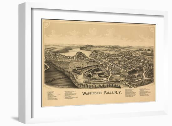 Wappingers, New York - Panoramic Map-Lantern Press-Framed Art Print