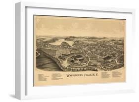 Wappingers, New York - Panoramic Map-Lantern Press-Framed Art Print