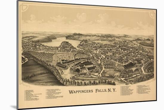 Wappingers, New York - Panoramic Map-Lantern Press-Mounted Art Print