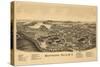 Wappingers, New York - Panoramic Map-Lantern Press-Stretched Canvas