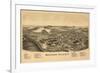 Wappingers, New York - Panoramic Map-Lantern Press-Framed Premium Giclee Print