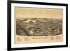 Wappingers, New York - Panoramic Map-Lantern Press-Framed Premium Giclee Print