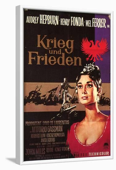 War and Peace, German Movie Poster, 1956-null-Framed Art Print