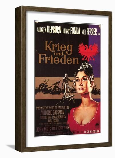 War and Peace, German Movie Poster, 1956-null-Framed Art Print