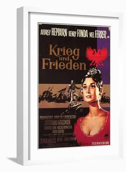 War and Peace, German Movie Poster, 1956-null-Framed Art Print