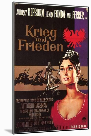 War and Peace, German Movie Poster, 1956-null-Mounted Art Print