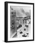 War Area with Burning Building in Chile-null-Framed Photographic Print