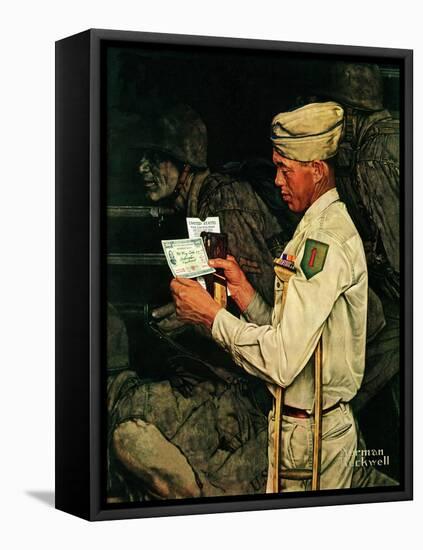 "War Bond", July 1,1944-Norman Rockwell-Framed Stretched Canvas