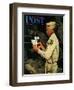 "War Bond" Saturday Evening Post Cover, July 1,1944-Norman Rockwell-Framed Giclee Print