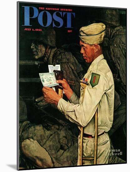 "War Bond" Saturday Evening Post Cover, July 1,1944-Norman Rockwell-Mounted Giclee Print