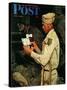 "War Bond" Saturday Evening Post Cover, July 1,1944-Norman Rockwell-Stretched Canvas