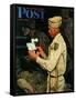 "War Bond" Saturday Evening Post Cover, July 1,1944-Norman Rockwell-Framed Stretched Canvas