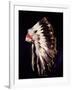 War bonnet of eagle tail feathers, each feather signifying a specific war honour-Werner Forman-Framed Giclee Print