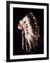 War bonnet of eagle tail feathers, each feather signifying a specific war honour-Werner Forman-Framed Giclee Print