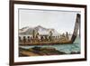 War Canoe from New Zealand, 1811, 19th Century-null-Framed Giclee Print