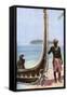 War Canoe, Solomon Islands, C1923-HJ Shepstone-Framed Stretched Canvas