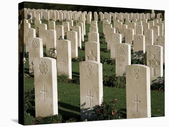 War Cemetery, 1939-1945, World War II, Bayeux, Basse Normandie (Normandy), France-Peter Higgins-Stretched Canvas