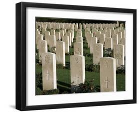 War Cemetery, 1939-1945, World War II, Bayeux, Basse Normandie (Normandy), France-Peter Higgins-Framed Photographic Print