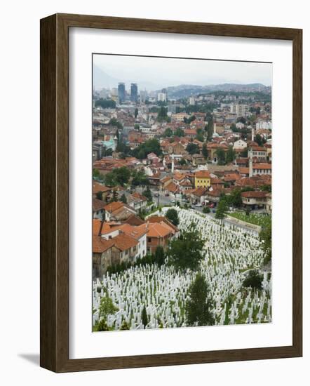 War Cemetery, Sarajevo, Bosnia, Bosnia-Herzegovina-Graham Lawrence-Framed Photographic Print