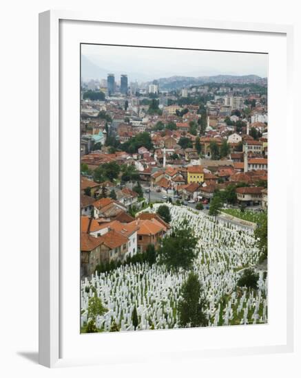 War Cemetery, Sarajevo, Bosnia, Bosnia-Herzegovina-Graham Lawrence-Framed Photographic Print