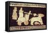 War Chariot Pulled by Two Horses, 2800-2300 BC-Mesopotamian-Framed Stretched Canvas