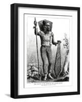 War Costume of the Natives of the Caroline Islands, Central Pacific Ocean, 1877-null-Framed Giclee Print