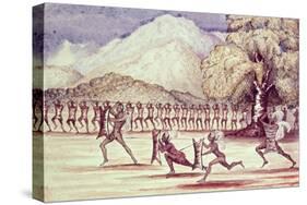 War Dance Illustration from "The Albert N'Yanza Great Basin of the Nile", 1866-Sir Samuel Baker-Stretched Canvas