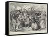 War-Dance of the Sultan of Zanzibar's Irregular Troops-null-Framed Stretched Canvas