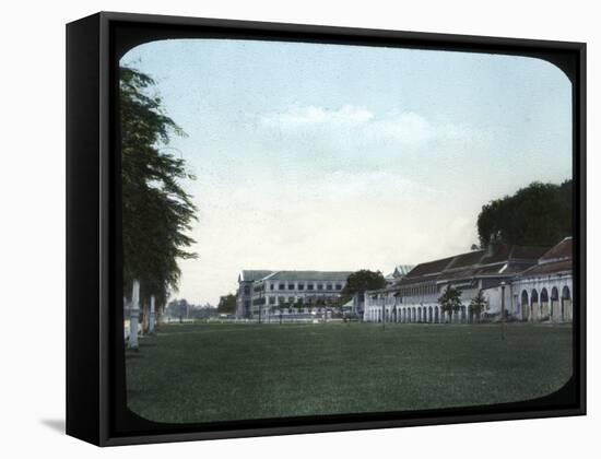 War Department Buildings and Military College, Bangkok, Siam-null-Framed Stretched Canvas